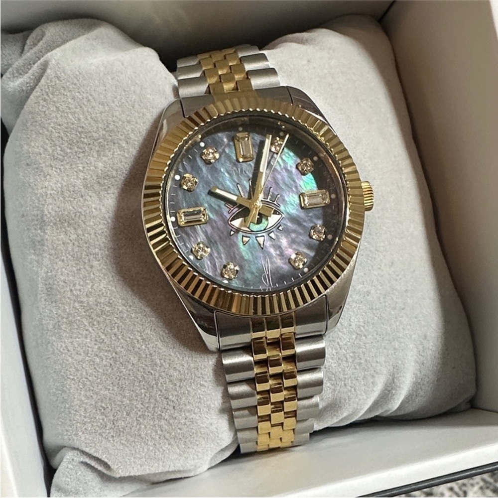 Jacquie Aiche x Timex Allure Collection Watch with Mother of Pearl Dial